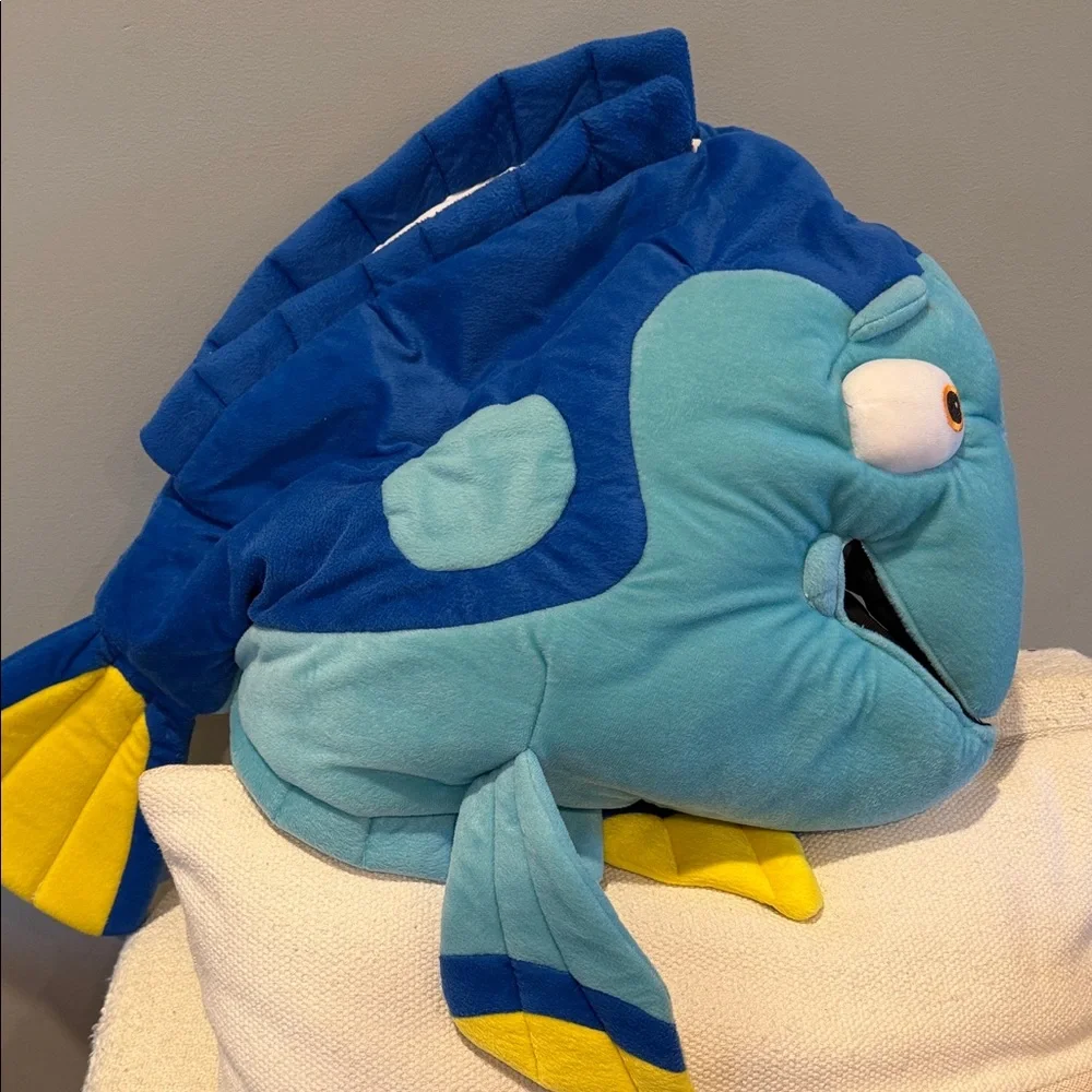 Blue and Yellow Fish Plush Dory Costume one size